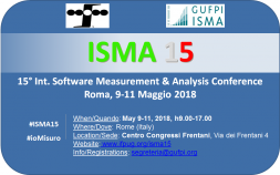 ISMA15 - 15° Conferenza Internazionale IFPUG sulla misurazione del software