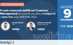 Webinar Online Gratuito: il ruolo crescente dell'Intelligenza Artificiale nel Customer Management